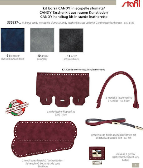 Gestrickte Taschenmaterialien Candy Schwarz Stafil Die Verpackung Enthält 7 Stück Fotografie