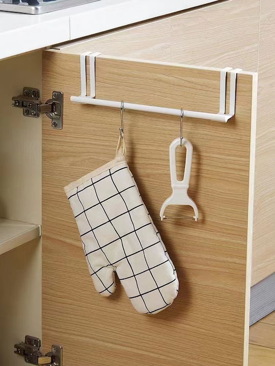 Metallic Kitchen Hanger 27.5x6.5x7cm White