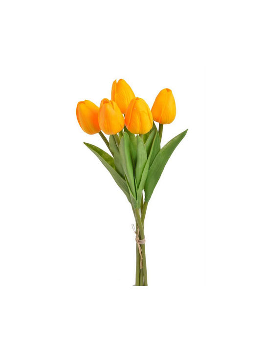 Artificial Orange Tulip Flower Bouquet 32cm
