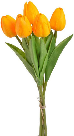 Künstliches Tulpen Blumenstrauß Blume Orange 32cm