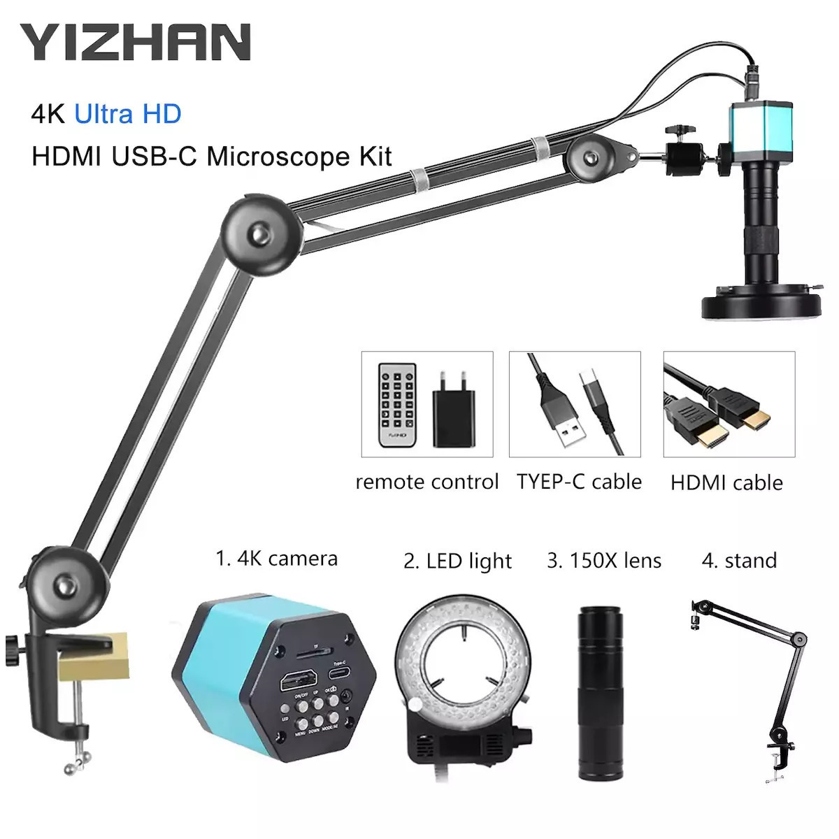 4k Ultra Hd Microscope 48mp Camera Hdmi 1080p Output 4k Ultra Hd