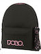 Polo Backpack Original Scarf School Bag Backpack Junior High-High School Black/Violet 20Liters 2025
