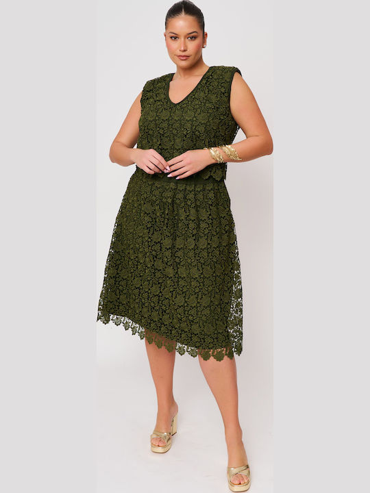 Midi Skirt Floral Green
