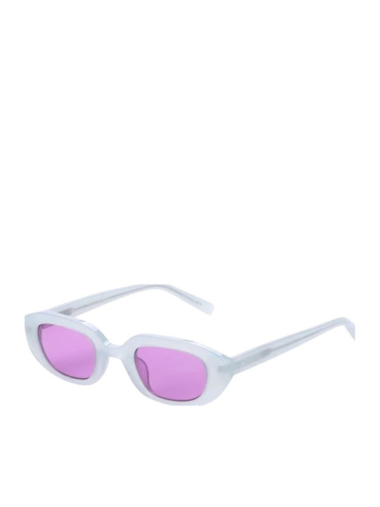 JohNocera Unisex Sunglasses with Light Blue Plastic Frame and Purple Lens MAS/239-C3-4627