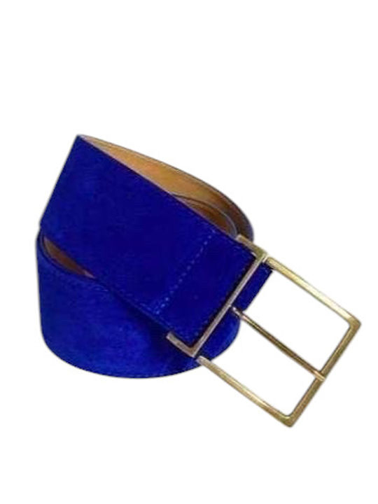 Leather Women's Belt Blue