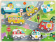 Puzzle Pegged 9 Pieces Wooden Chunky Transportation Tooky Toys Th