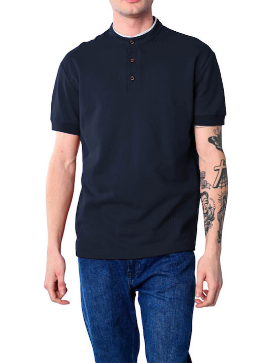 Paco & Co Short Sleeve Navy Blouse