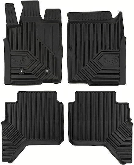 Frogum Set of Front and Rear Mats 4pcs Tray Type for Ford Ranger 2022 Black