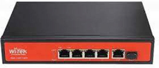 Wi-Tek WI-PS305GF Unmanaged L2 Switch with 5 Gigabit (1Gbps) Ethernet Ports and 1 SFP Port