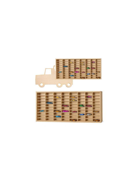 Wooden Vehicle Shelf Truck Shape 80 Cars 79x40 Cm Aria Trade