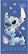 Παιδική Πετσέτα Θαλάσσης Stitch Ohana Μπλε Disney 140x70cm