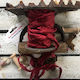 Old Vintage Weihnachtsband Rot 1,2m