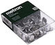 Pins Metron Plastic Box Silver 100 Pieces