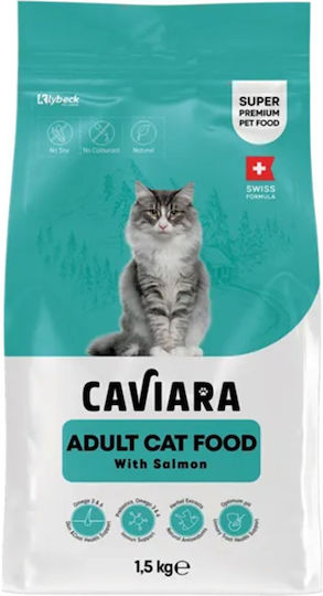 Caviara Dry Food for Adult Cats with Sensitive Urinary with Salmon / Chicken / Corn / Poultry / Liver / Rice / Pomegranate 1.5kg