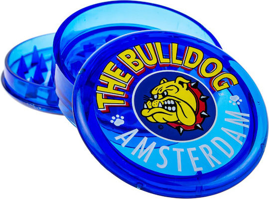 Bulldog Amsterdam Grinder Transparent Plastic Blue 60mm 3 Parts