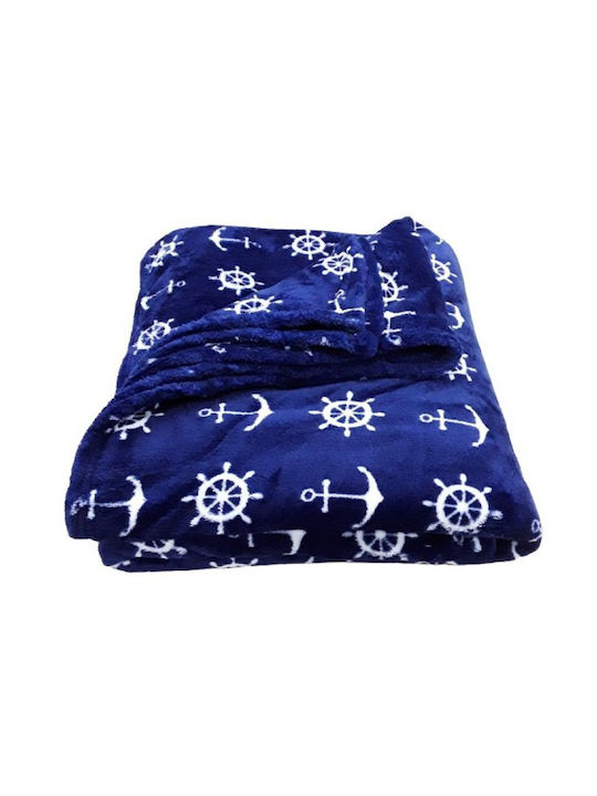 Carbotex Κουβέρτα Fleece Μπλε 200x150εκ.