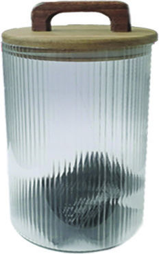 AGC Set of 2 General Use Glass Jars with Lid Transparent 500ml 2 Pieces