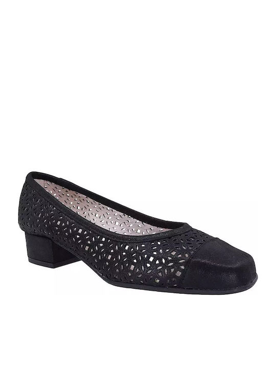 Leder Pumps Schwarz