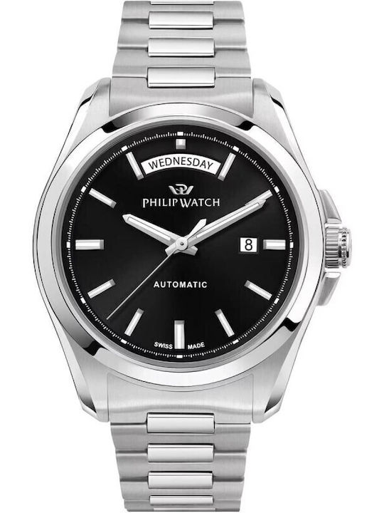 Philip Watch Men's Watch Automatic with Silver Metal Bracelet
