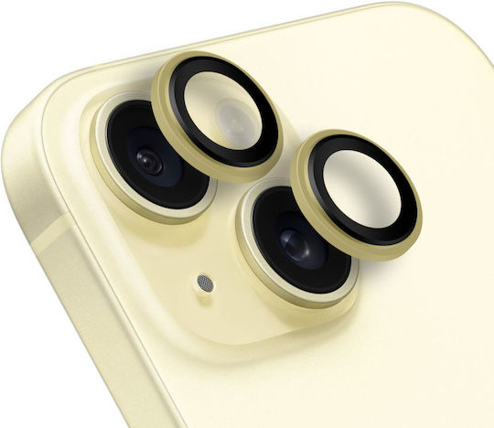 Obal:Me Camera Protection Tempered Glass Yellow for the Apple iPhone 15, iPhone 15 Plus