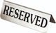 Σήμανση Επιτραπέζια Ανοξείδωτη Reserved 7,5x3,8cm 1-55703