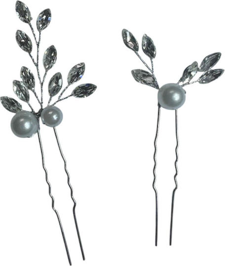 Hair Pins Pearls & Strass – Elegant Touch 2 Pieces