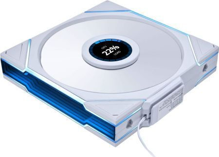 Lian Li UNI FAN TL LCD Wireless Case Fan 140mm (62cfm) with ARGB Lighting and 4-Pin PWM Connection White