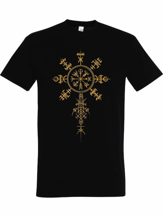 Unisex T-shirt Retro Viking Symbol Kompass Vegv...