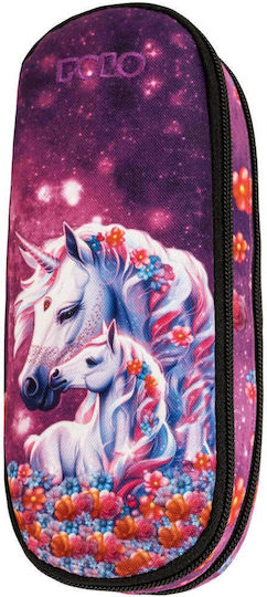 Polo Growly Pencil Case with 2 Compartments Fuchsia