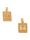Gatsa Pendant Kids Talisman Double Sided Konstantinato made of Gold 14K F79