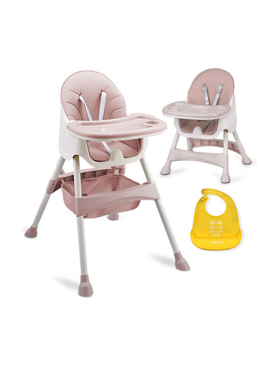 Go Clever Milo Baby Highchair 3 in 1 with Adjustable Height Pink