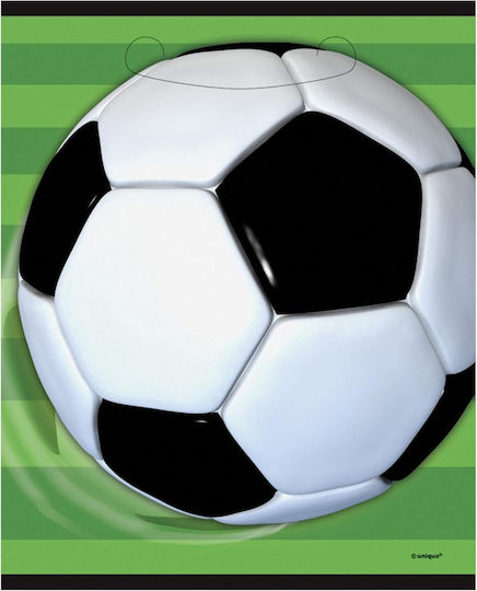 Unique Tasche für Geschenke mit Motiv "Fußball" Bunt 18cm. 8Stück
