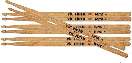 Vic Firth 5A Terra Series Drumsticks 4pr Value Pack Set of 4 Pairs