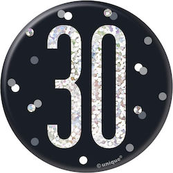 Κονκάρδα Glitz Black & Silver Birthday 30