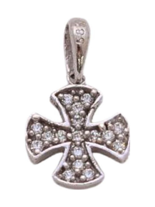 Gatsa Women's White Gold Cross 14K