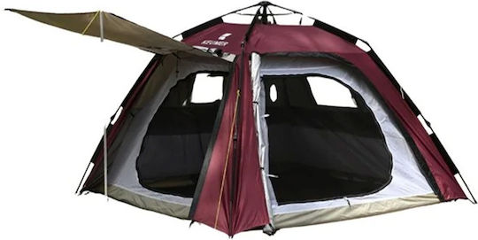 Keumer Αυτόματη Σκηνή Camping Κόκκινη για 3 Άτομα