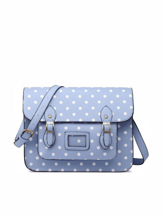 Leather Women's Bag Crossbody Light Blue