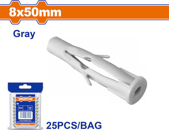 Wadfow Βισμα Πλαστικο Pe Universal 8χ50mm 25tem Wxte921