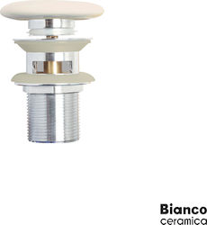 Bianco Ceramica Supapă Chiuvetă Bej Bianco Ceramica Supapă Chiuvetă Bej