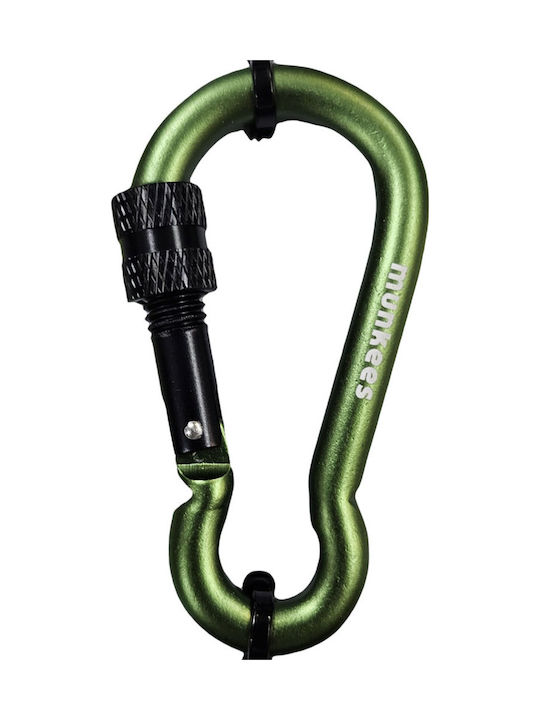 Munkees Pear Shape Carabiner Screw Lock 7x70mm Green