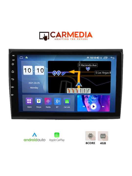 Carmedia Car Audio System for Fiat Bravo 2007 (Bluetooth/USB/WiFi/GPS/Apple-Carplay/Android-Auto) with Touch Screen 9"