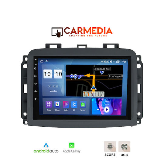 Carmedia Car Audio System for Fiat 500L 2012 (Bluetooth/USB/WiFi/GPS/Apple-Carplay/Android-Auto) with Touch Screen 10"