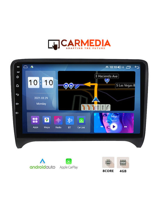 Carmedia Auto-Audiosystem für Audi E-Commerce-Website 2007-2015 (Bluetooth/USB/WiFi/GPS/Apple-Carplay/Android-Auto) mit Touchscreen 9"