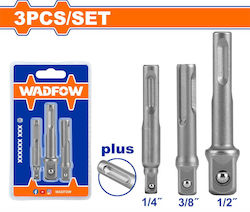 Wadfow Set Adapters SDS-plus 1/4" 3/8" 1/2" 3 Pieces Wsv4k02
