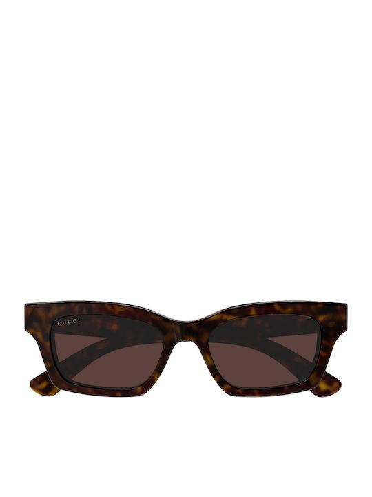 Gucci Damen Sonnenbrille mit Braun Schildkröte ...