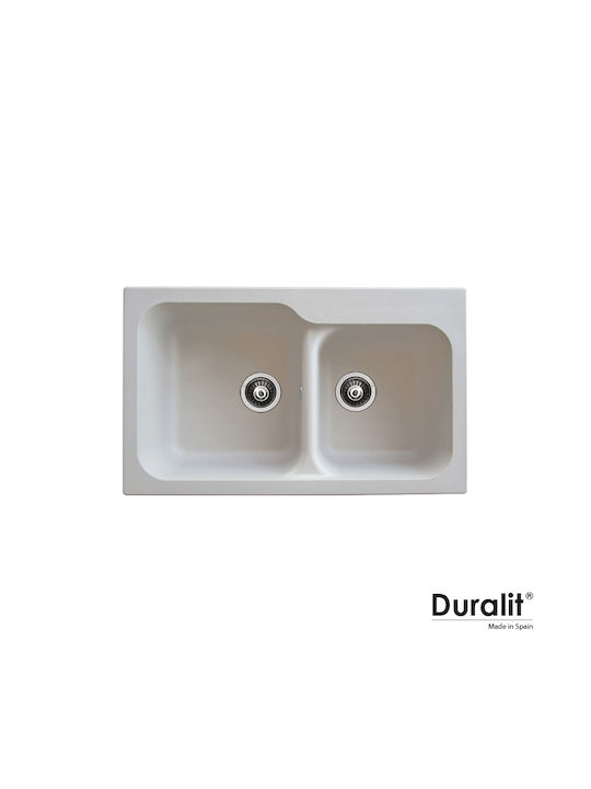 Duralit Ένθετος Νεροχύτης Inox Μ83xΠ50cm Μπεζ