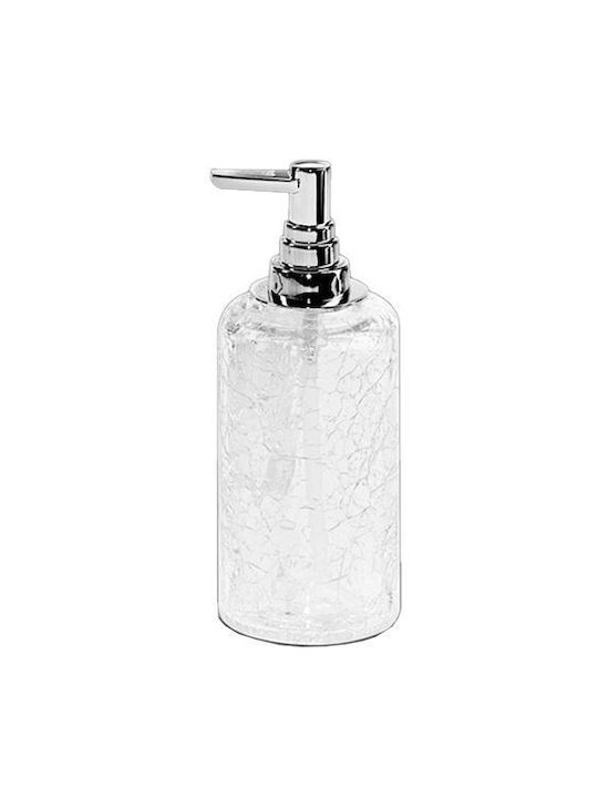 Decor Walther Δοχείο Υγρό Σαπούνι Γυάλινο Crack Chrome Αντλία 310 Ml