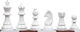Staunton Chess Pieces 6 Plastic King 95 Mm Snow White