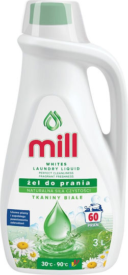 Mill Liquid Laundry Detergent for White Clothes 3lt 60 Washes