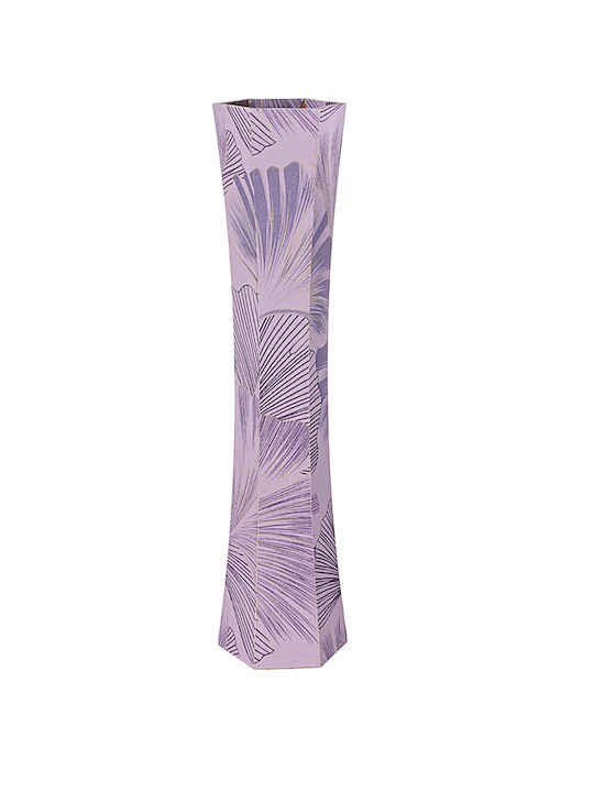 Cosmofan Hölzernes Vase mit Blättern 14*58cm